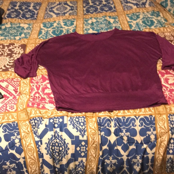 Purple/Pink & Black Apt. 9 - 3/4 Sleeve Top - Picture 1 of 5